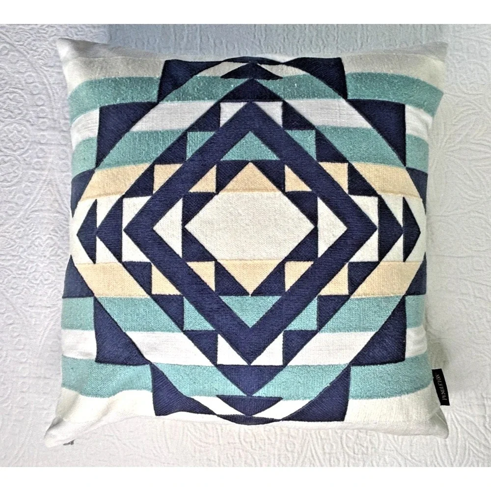 Pendleton 100% Cotton Covered Pillow Throws Qty 2 19x19